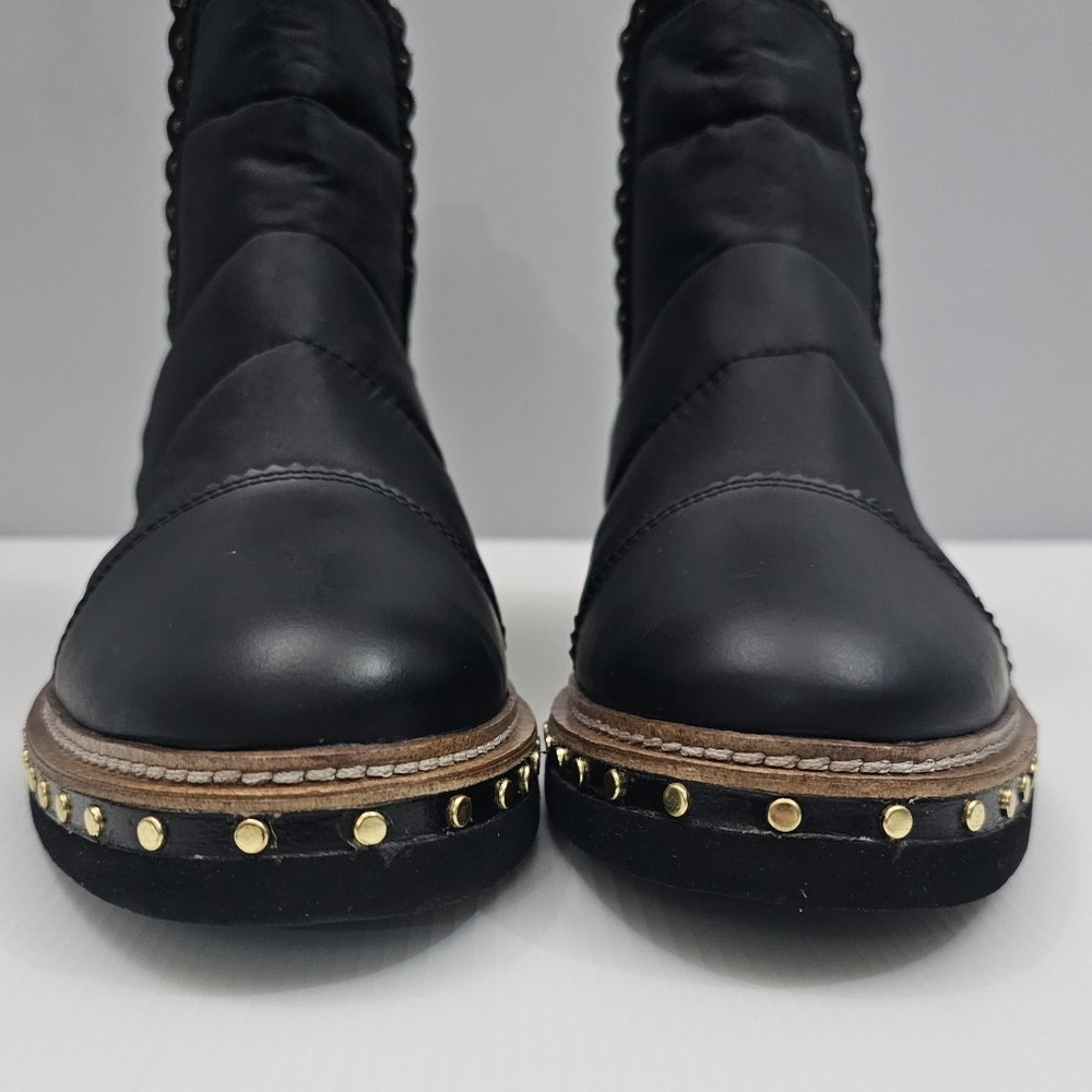 Free People Atlas Ankle Boot Womens EU 39.5 Black Quilted Puffer Chelsea Winter - Picture 7 of 16